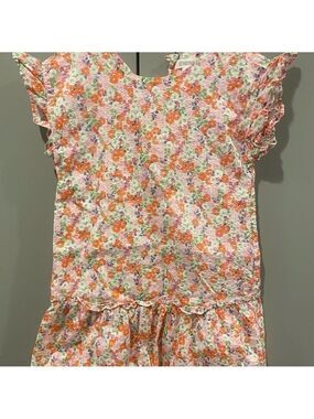 Gymboree Girl’s dress. Ruffle sleeves. Orange, pink and purple colors